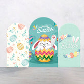 Grün Blätter Hase Eier Ostern Bogen Hintergrund Bausatz